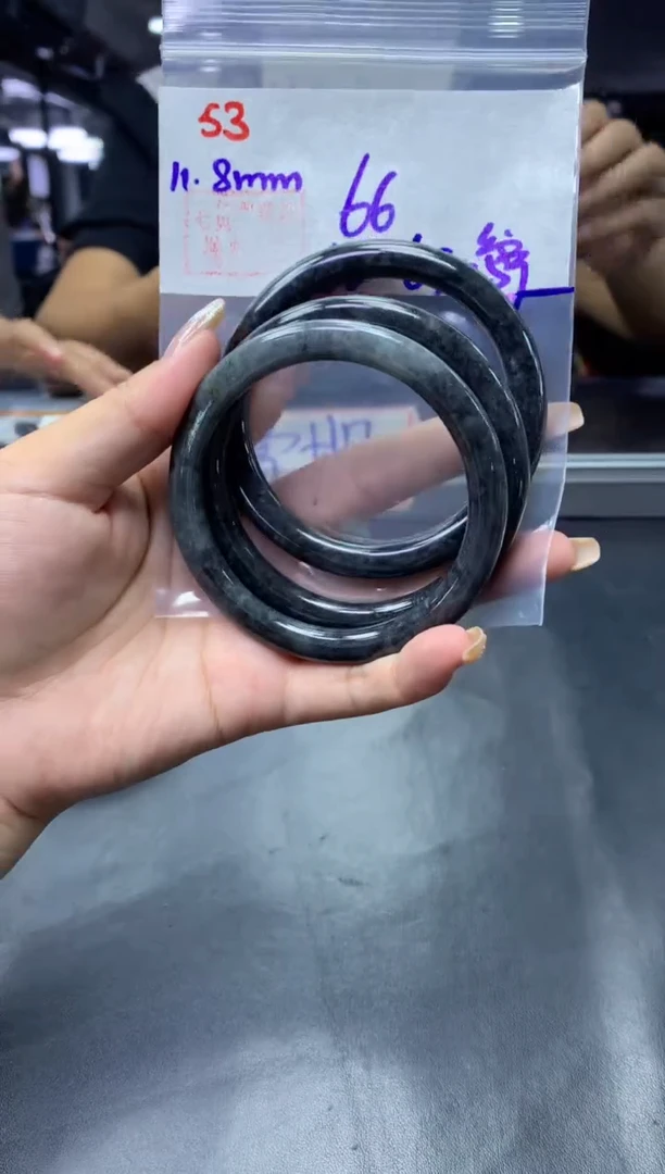 未镶嵌定制翡翠53手镯62-63纹+66元+多样性拍一发一