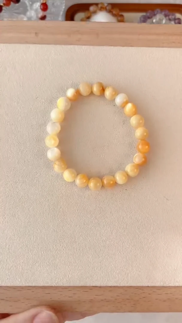 【闪购商品】淡水珍珠手绳银S925镶嵌金丝贝手串