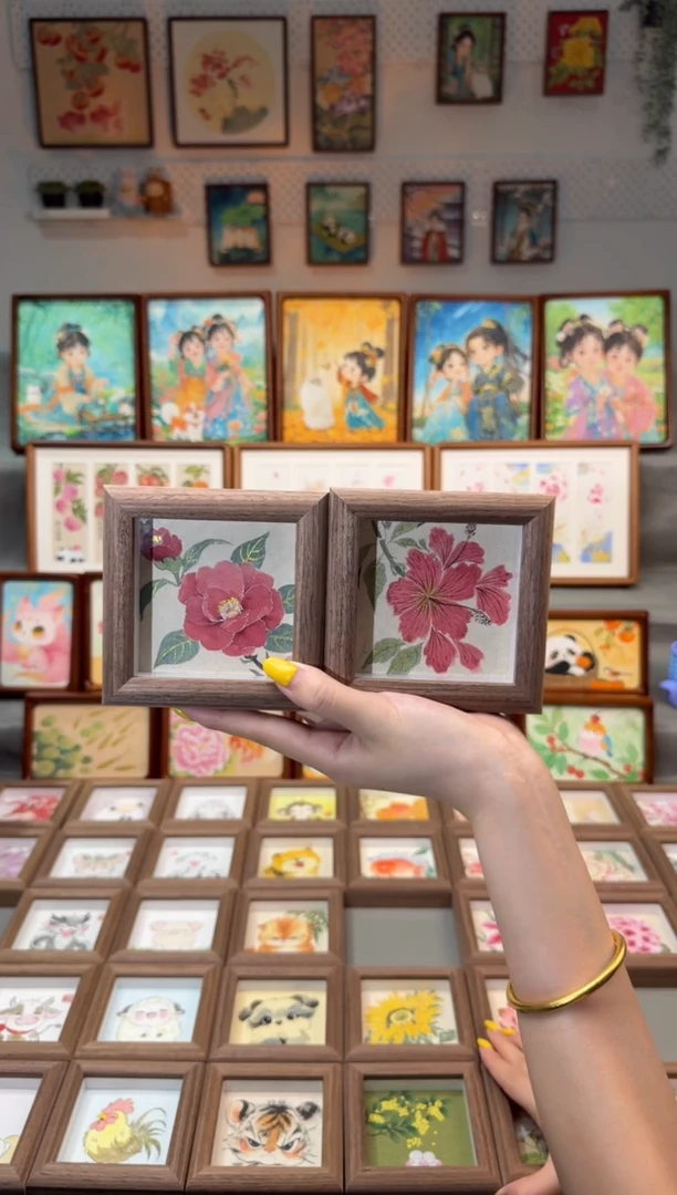 国画红山茶 格桑花 一组11