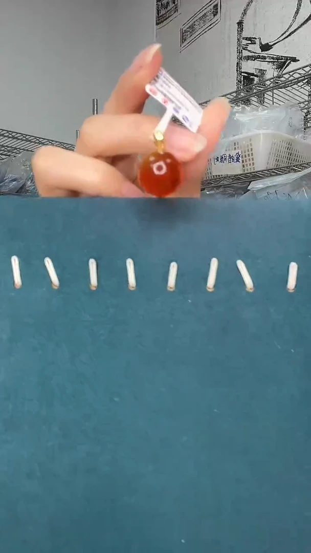 18K金镶嵌琥珀裸石K5877天然蜜蜡