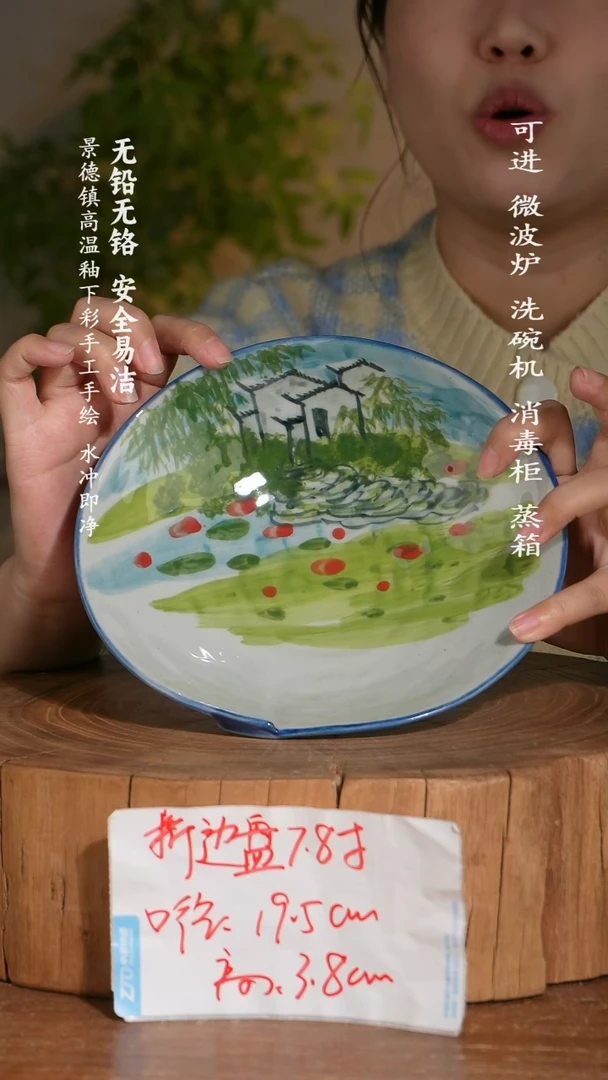 碗陶瓷景德镇高温瓷釉下彩手绘陶瓷