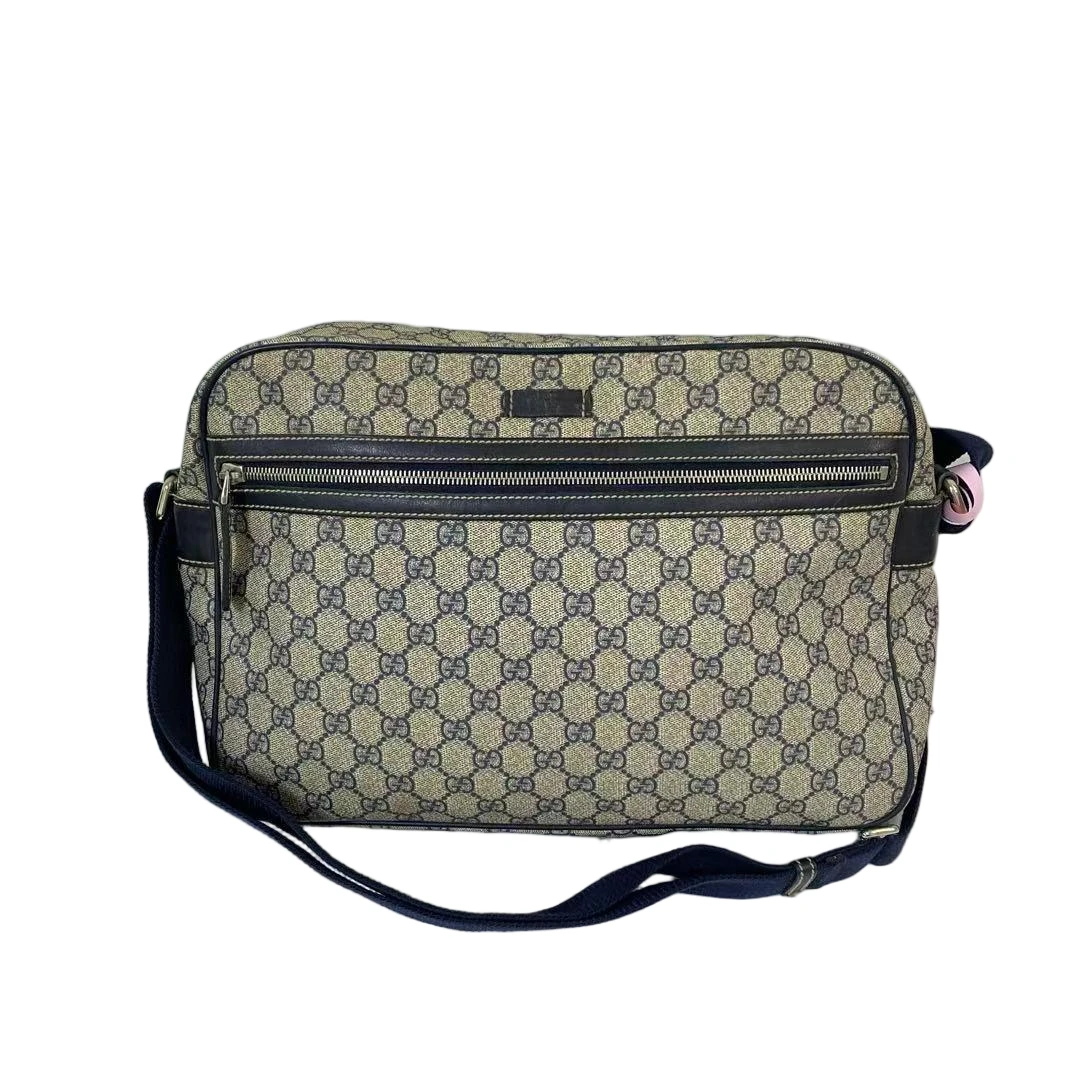 95新 GUCCI/古驰 经典老花PVC拼皮单肩斜挎相机包BH-50813肩包