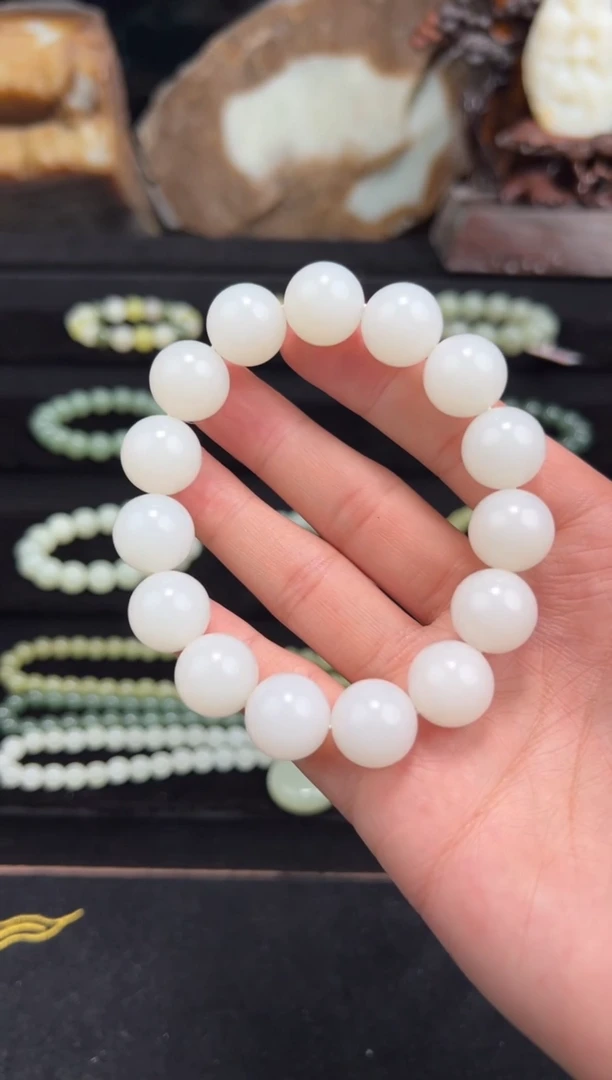 【闪购商品】和田玉手链未镶嵌天泰手串卡15
