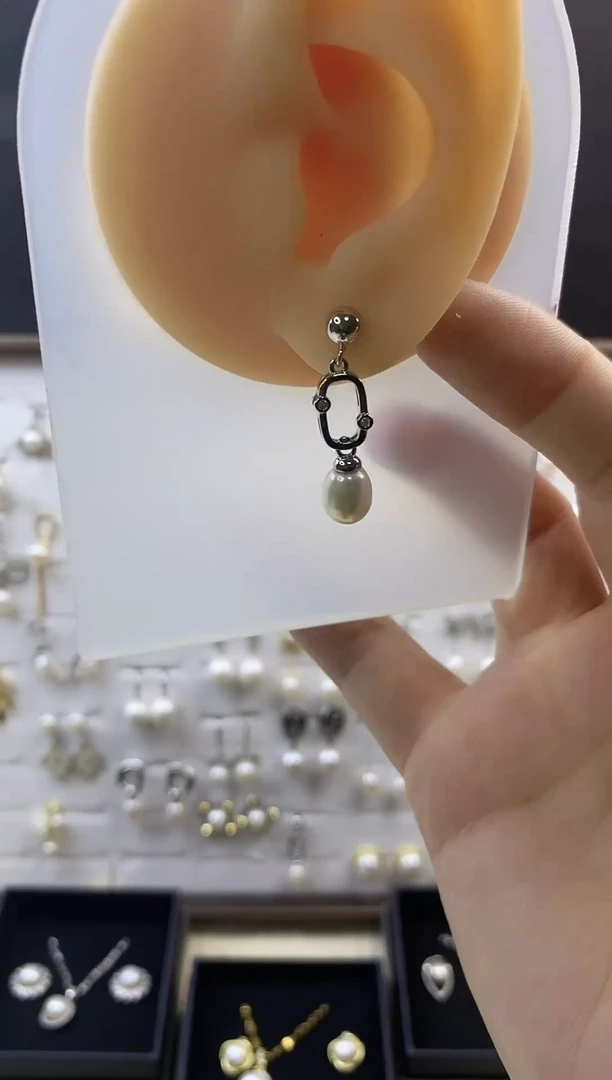 合金耳饰淡水珍珠152