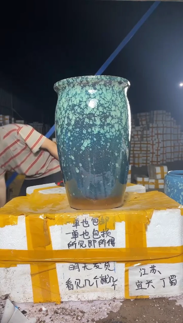 紫砂花盆紫砂花盆宜兴紫砂粗陶花盆20*32