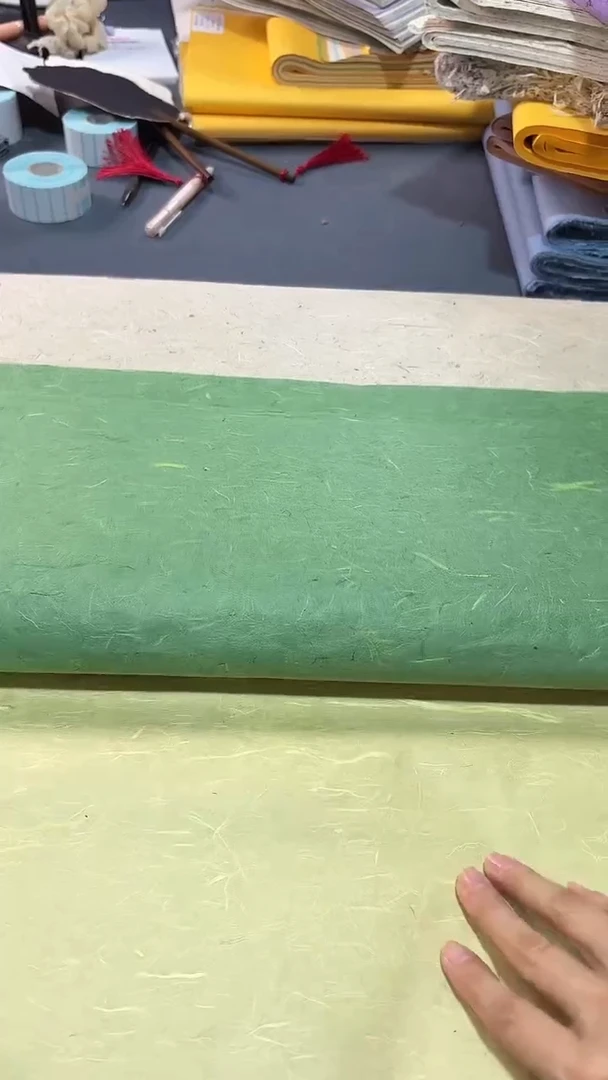 纯手工六尺整张十色50张雁楮清水云龙