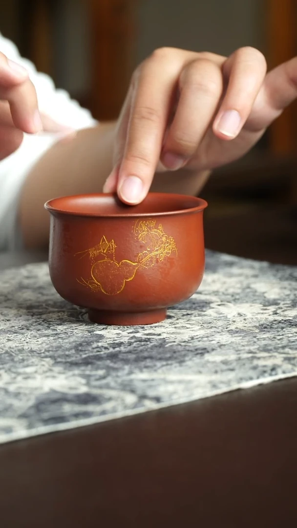 茶杯紫砂28号宜兴紫砂原矿作品