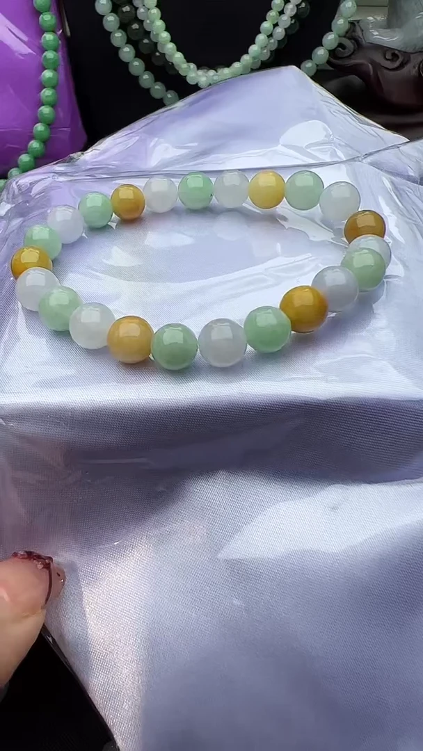 未镶嵌手串翡翠玉珠卡8左右