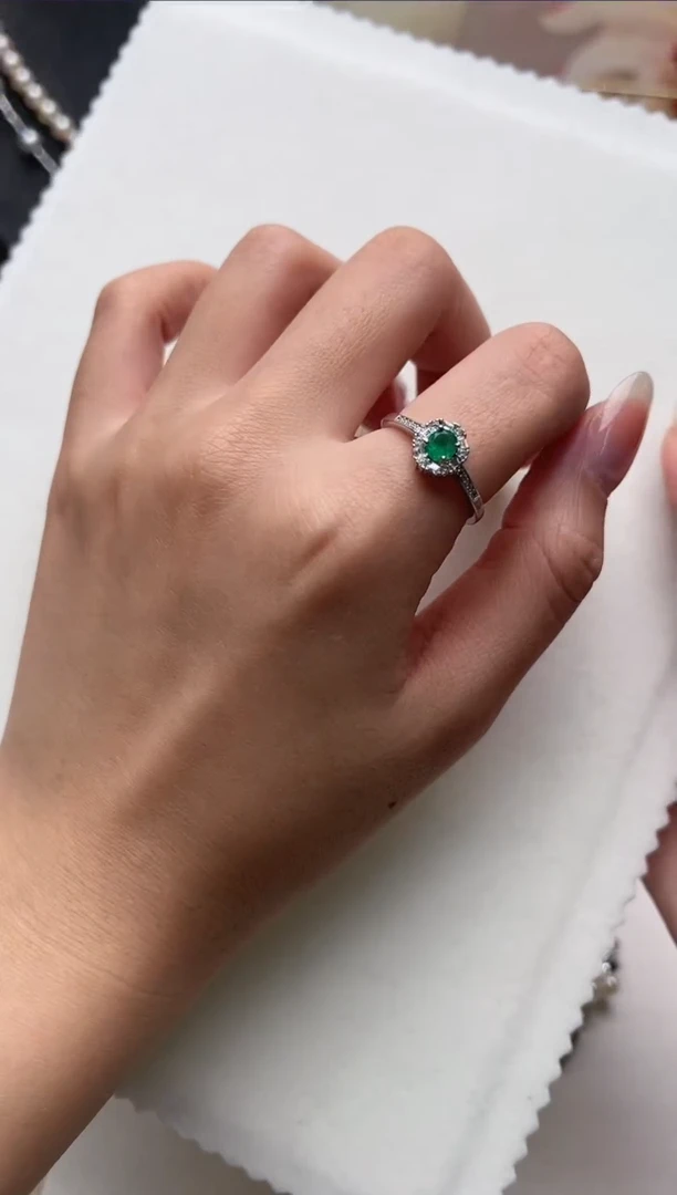 【闪购商品】祖母绿戒指合金aj4153戒指