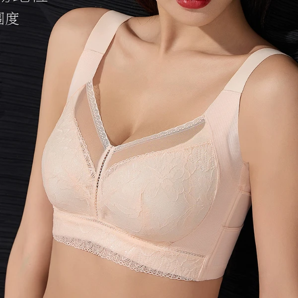 9332记忆软钢圈CDE杯超薄杯蕾丝大胸显小舒适透气文胸34-44