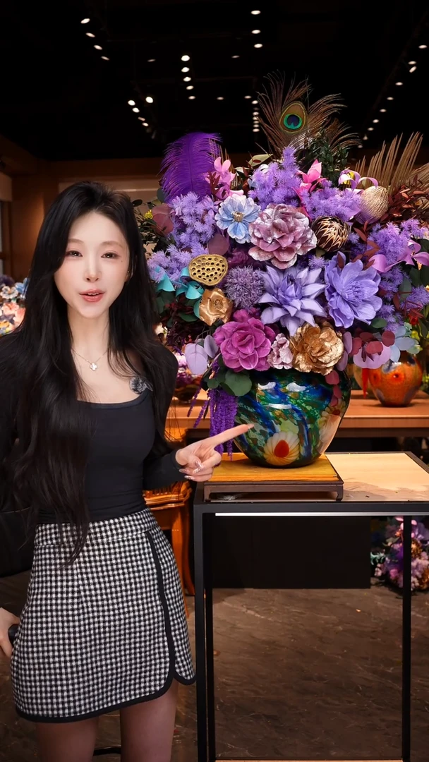 瓶琉璃手工花器花束空运包邮送货上门-以图片为准