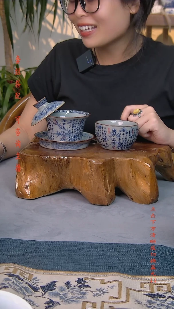 简装家用款2件套 老陶泥开片纹陶瓷茶具