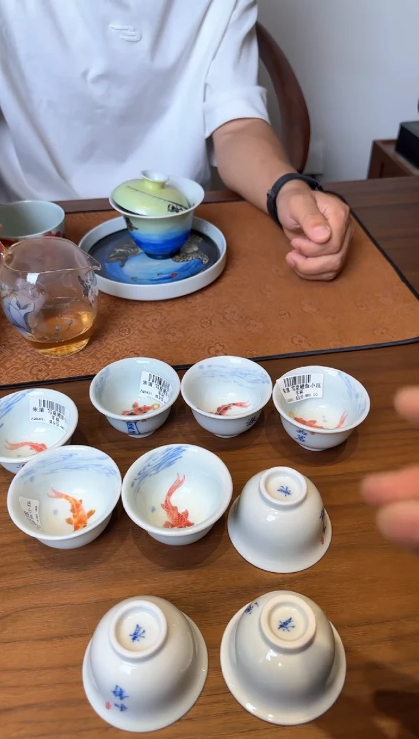 朱清 写意鲤鱼小压手杯 不挑