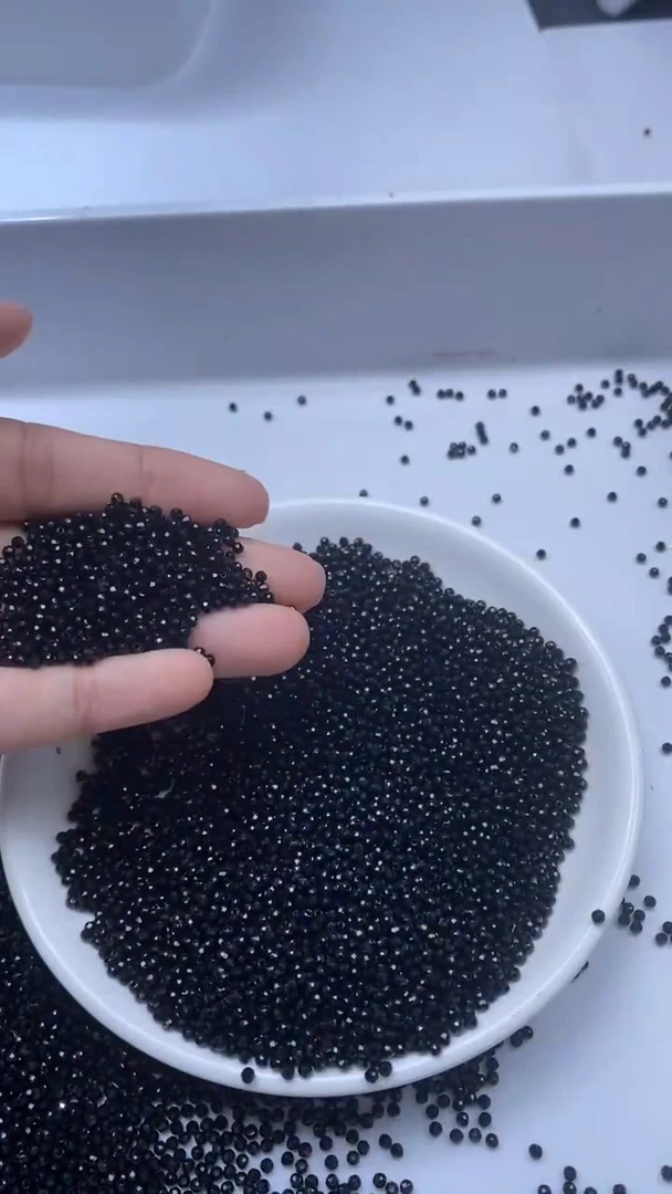 颈饰未镶嵌水晶X1320-黑色碧玺2mm*50颗