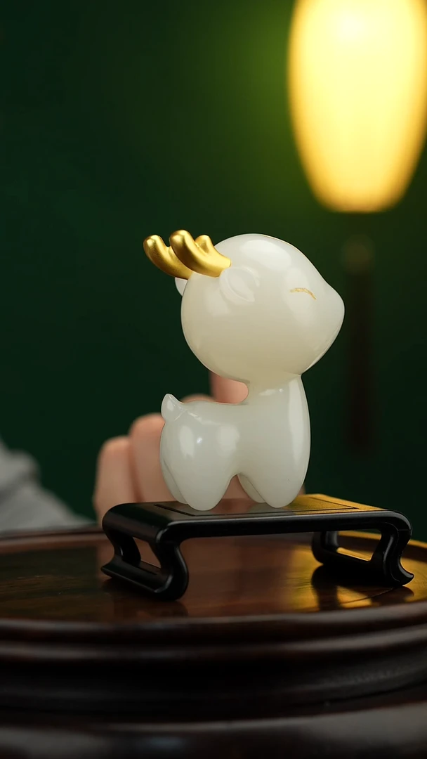 玉【一鹿有你】天然玉石摆件