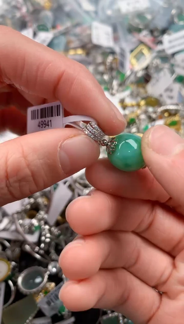 银S925镶嵌戒指翡翠5                       1