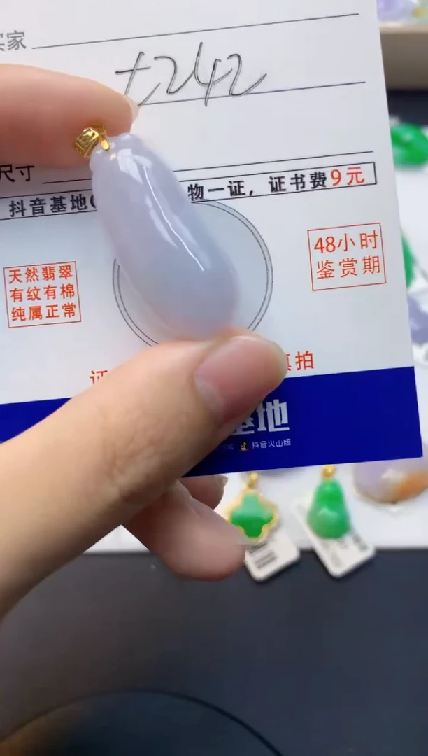 颈饰未镶嵌翡翠天然缅甸A货翡翠百元以上9元证书费自理