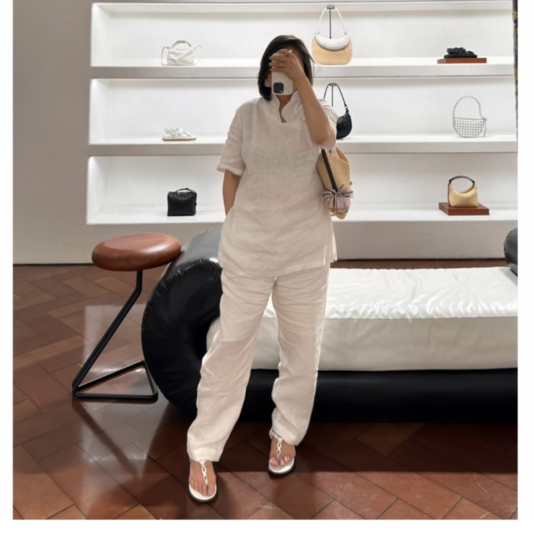 COCOLINDA | 亚麻老钱九分萝卜裤P1662