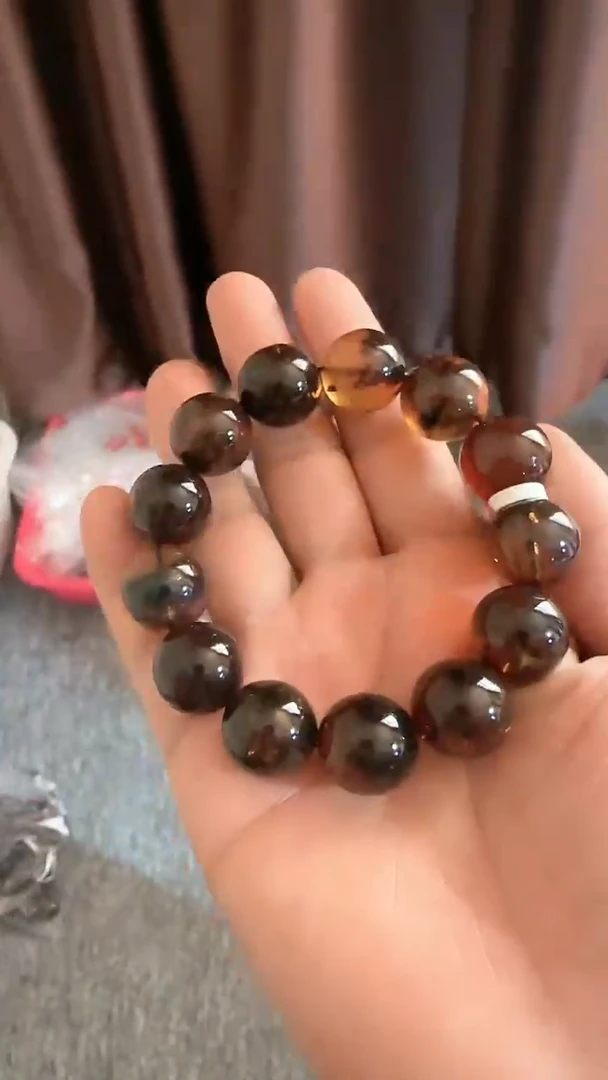 【闪购商品】琥珀手链未镶嵌规格17翁珀手串#38