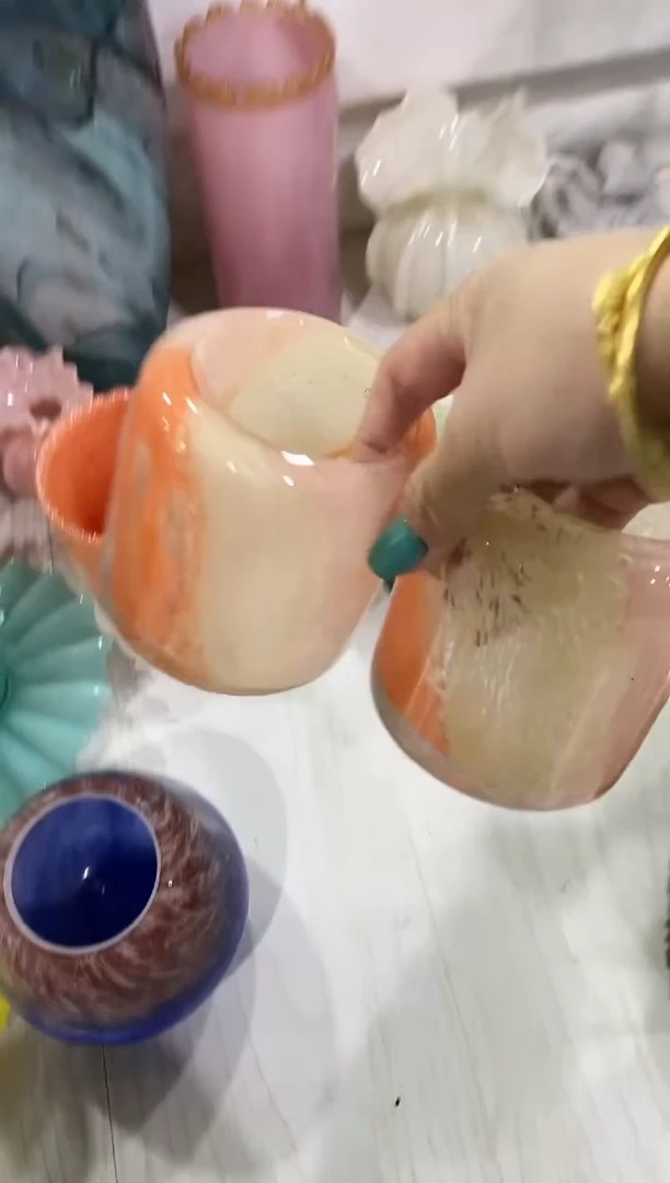 慕忆家手作琉璃微瑕一对