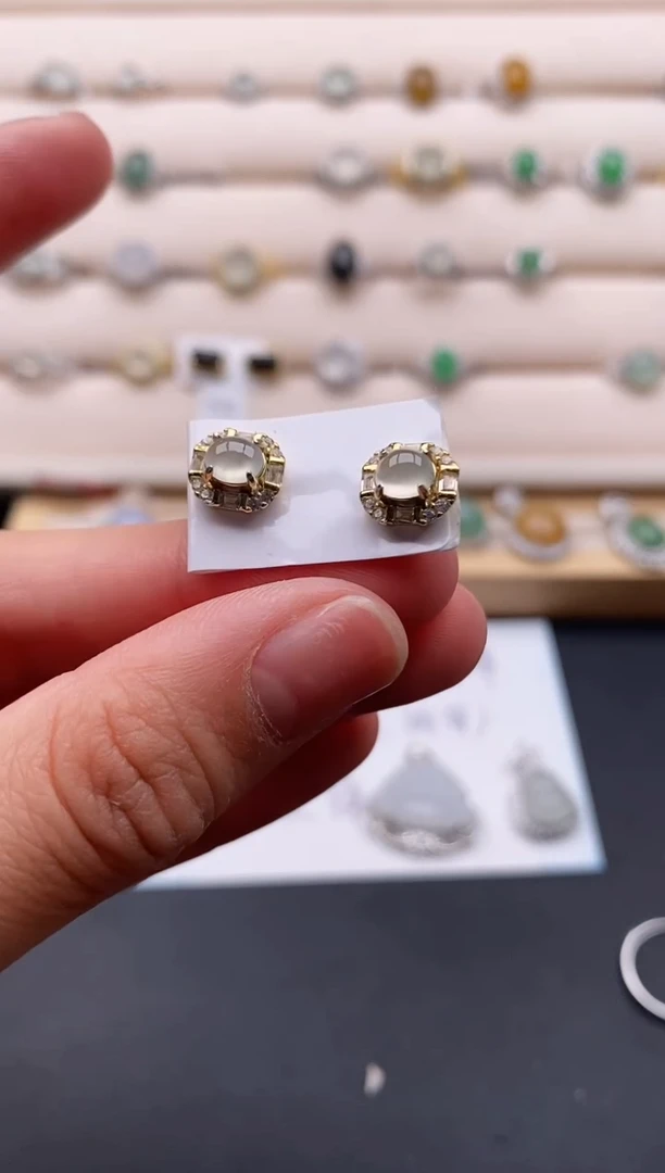 银S925镶嵌戒指翡翠22222222+3