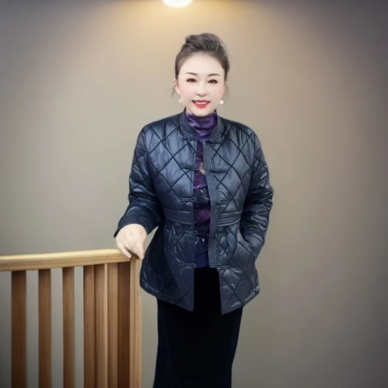 冬款薄棉短款国风外套棉服