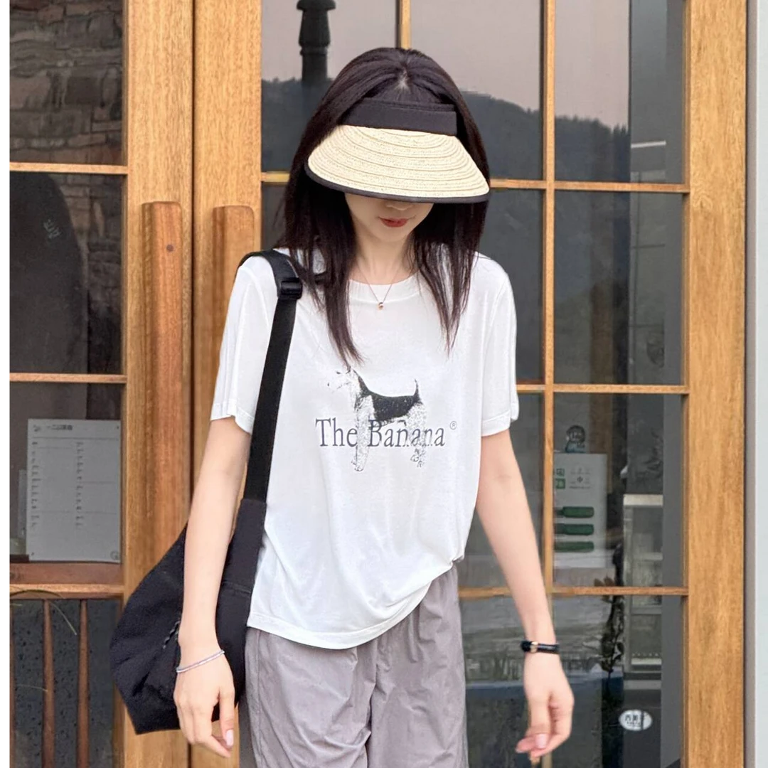 Y.M | 骄傲小梗 铜氨丝美式印花夏日凉感百搭款短袖T恤1390