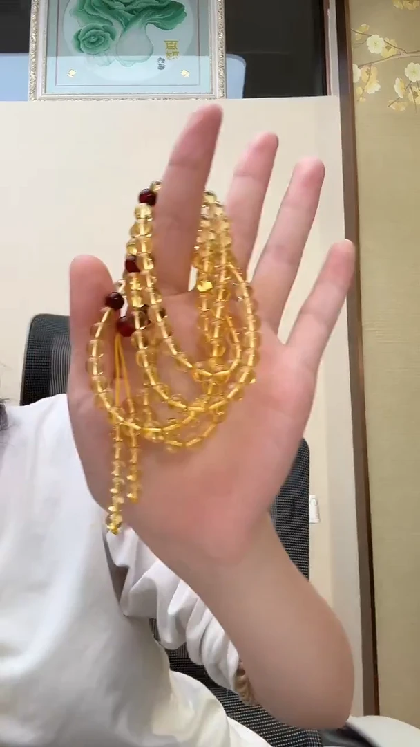 琥珀颈饰未镶嵌项链