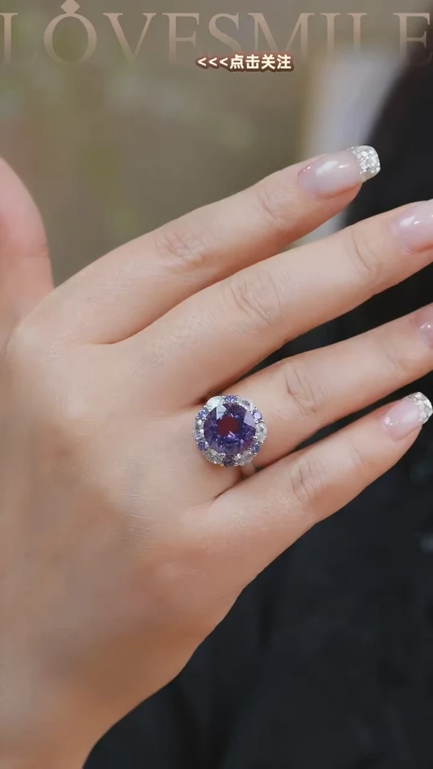 【闪购商品】紫晶戒指银S925镶嵌021戒指