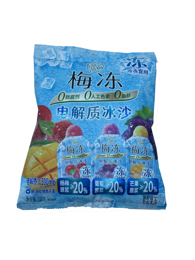 【溜溜梅】梅冻 3种口味电解质冰沙梅冻 300g/袋