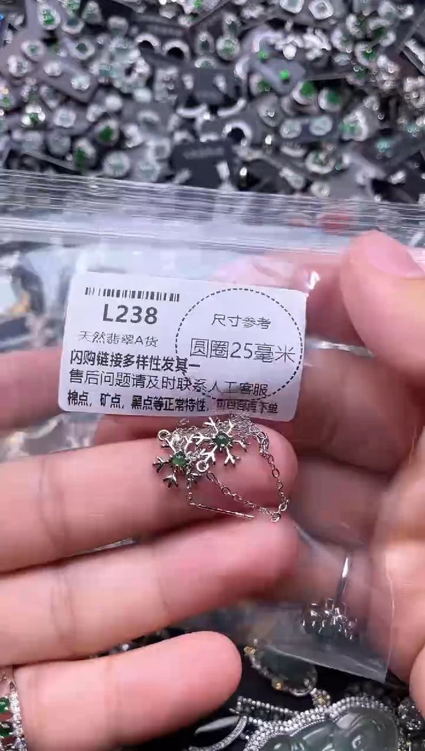 翡翠未镶嵌颈饰L238耳链