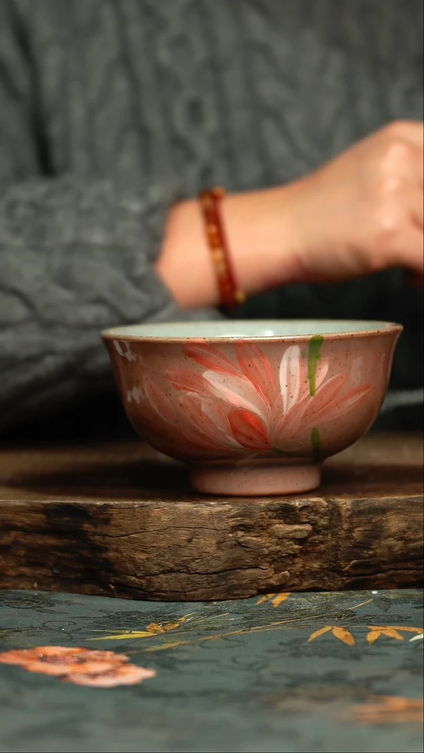 【闪购商品】杯釉下彩手工手绘同款陶器