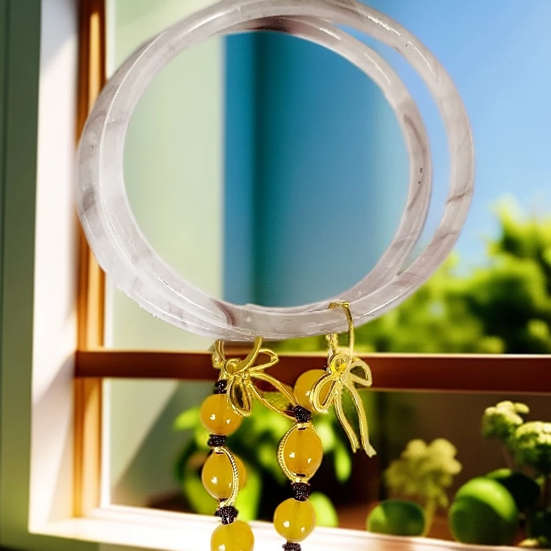 非金属玻璃手镯 非金属玻璃手镯非金属玻璃干枯玫瑰两只新中式