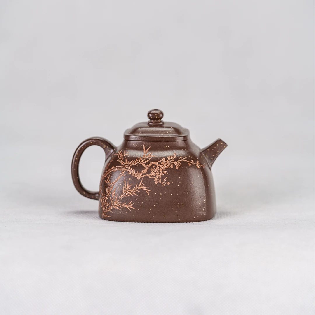 DLG 紫砂壶 底槽清铺砂【四方坦然】