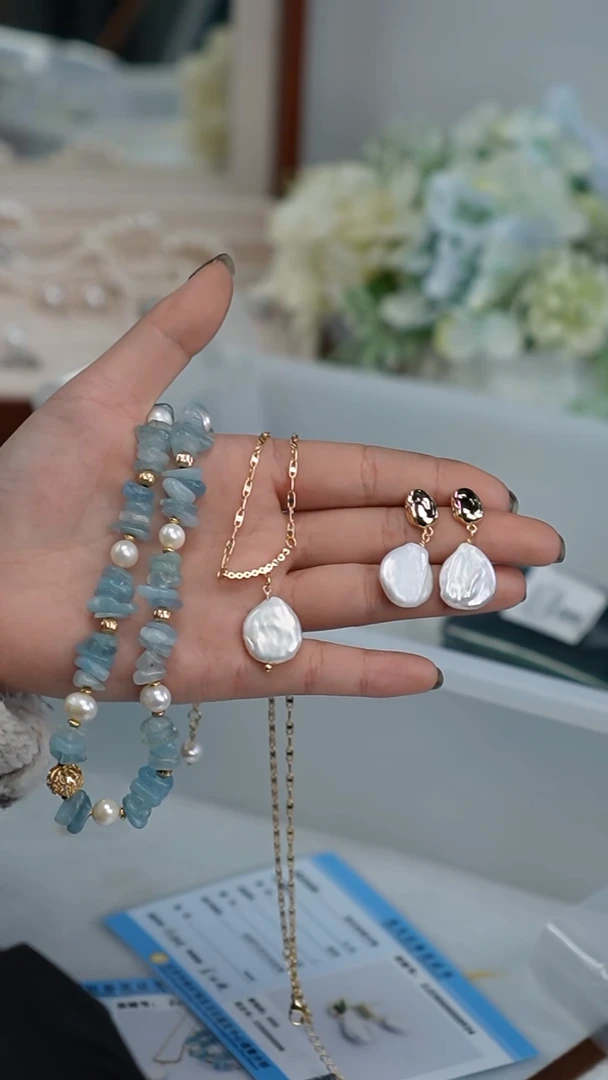 【闪购商品】淡水珍珠项链合金3件套