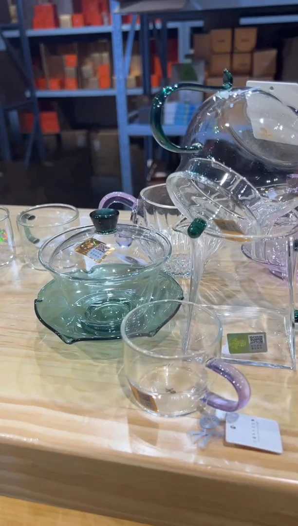 百**侵荷叶盖碗墨绿色+瀚然墨绿色+青云壶墨绿色+清禾杯1只墨绿色