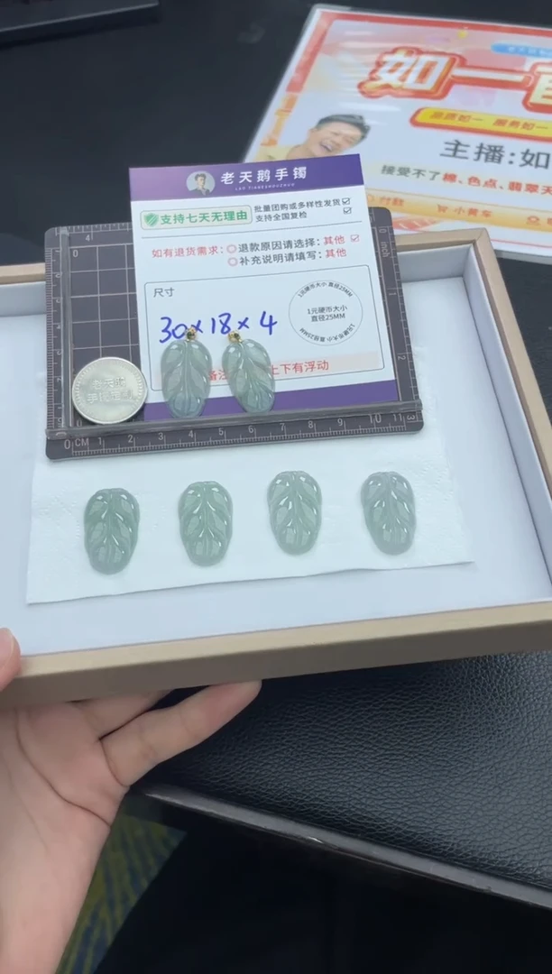 颈饰18K金镶嵌翡翠叶子配绳10/多样性发其一CP