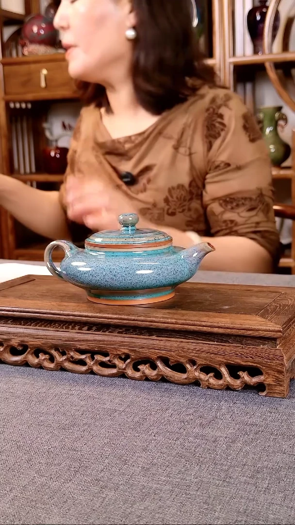 虚扁壶 土魂钧瓷