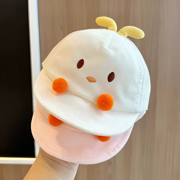 婴儿帽子春秋新生儿婴幼儿鸭舌帽可爱萌夏季小月龄宝宝遮阳帽春夏
