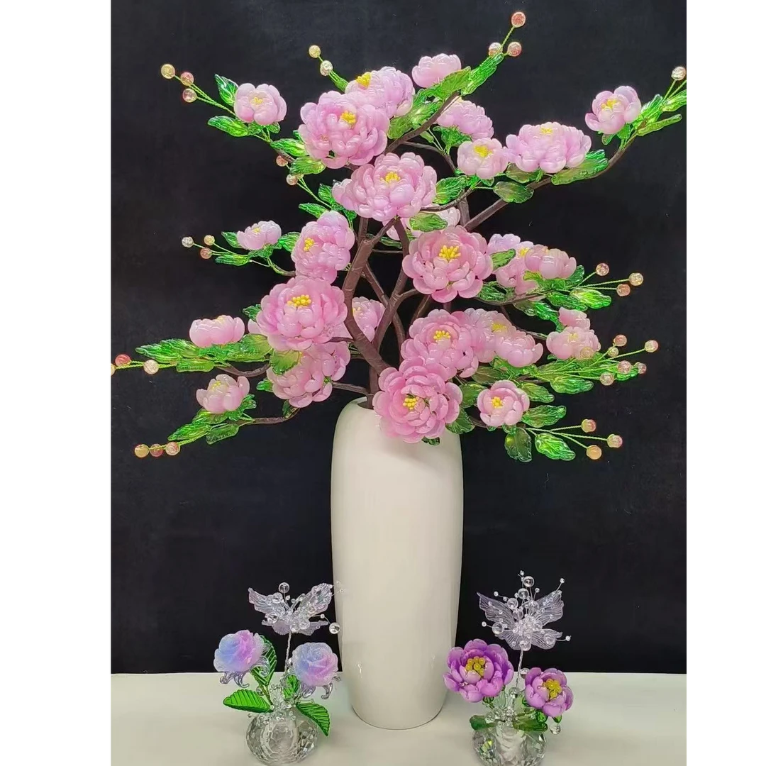 （成品）  琉璃 姚黄牡丹