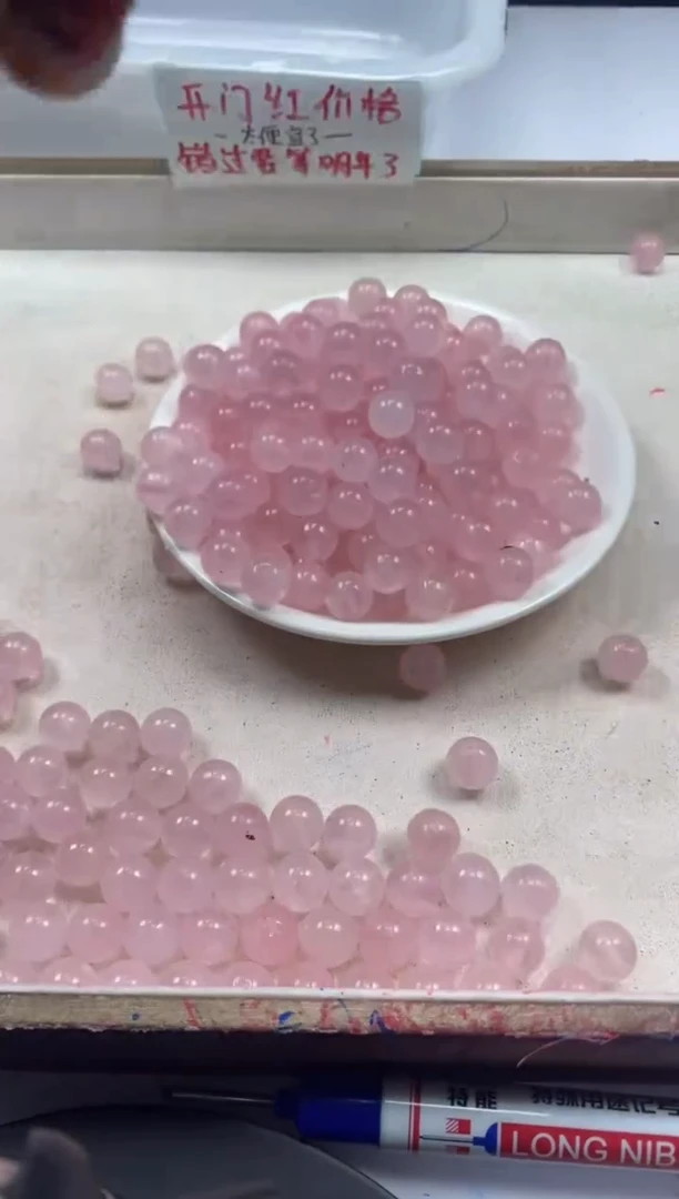 【闪购商品】水晶颈饰未镶嵌w932粉水晶10mm*30颗