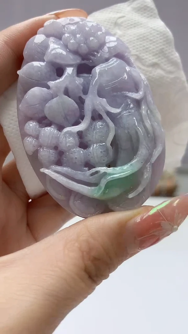 【闪购商品】定制翡翠未镶嵌0405DD-毛货挂件45