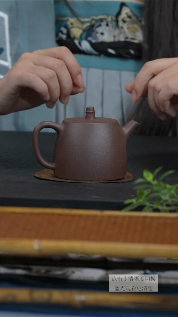 茶壶紫砂紫泥汉铎壶