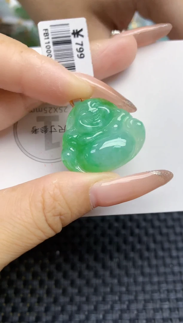 颈饰未镶嵌翡翠天然缅甸A货翡翠百元以上9元证书费自理
