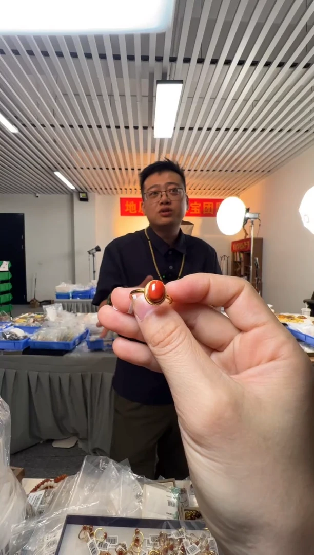 南红玛瑙银S925镶嵌戒指南红玛瑙简单款S925银戒指