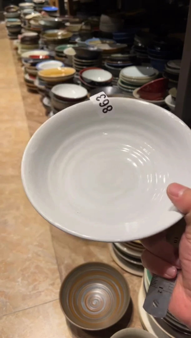 【闪购商品】瓷片862 白反边菜盘1个