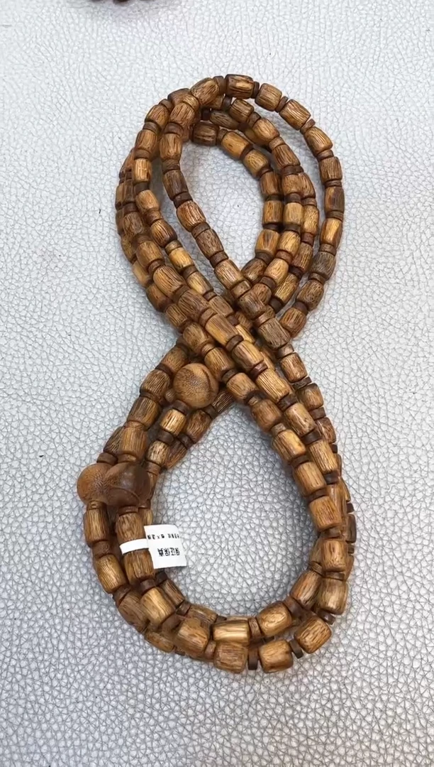 沉香手串海南老棋楠尖峰岭随型脖挂双圈手串多样性发其一