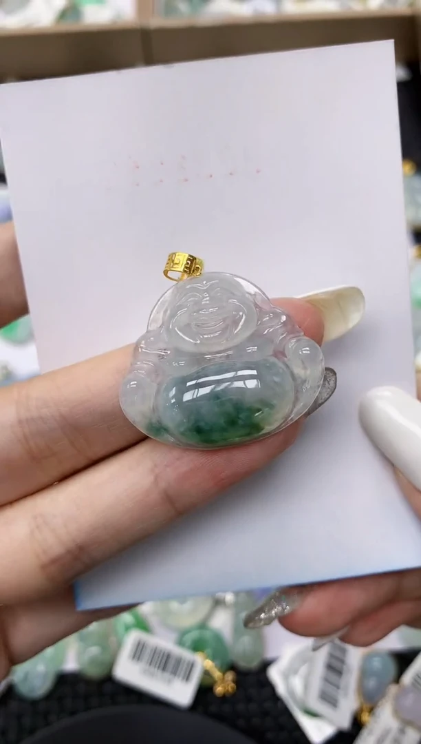 颈饰18K金镶嵌翡翠11111111111