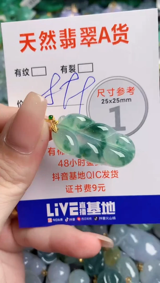翡翠18K金镶嵌颈饰0782724858