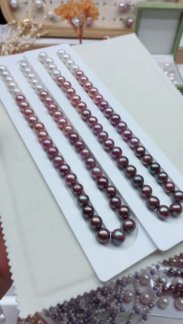 项链银S925镶嵌淡水珍珠多样性发其一，非无暇